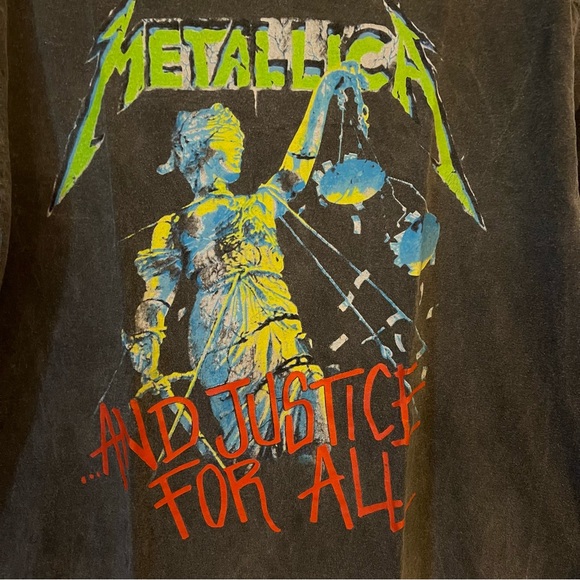 Metallica Justice for All Graphic T-Shirt - Men’s Medium - Picture 2 of 4